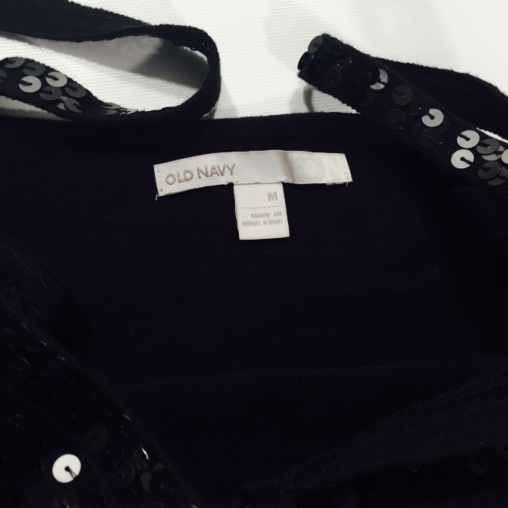 Old Navy | Black Tank Top With Sequins - Picture 4 of 5
